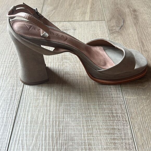 New ANTHROPOLOGIE x Vicenza Strappy Platform Heels Color Taupe US 9 - Picture 6 of 9
